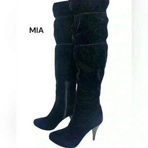 MIA black velvet over the knee boot SZ 9 M